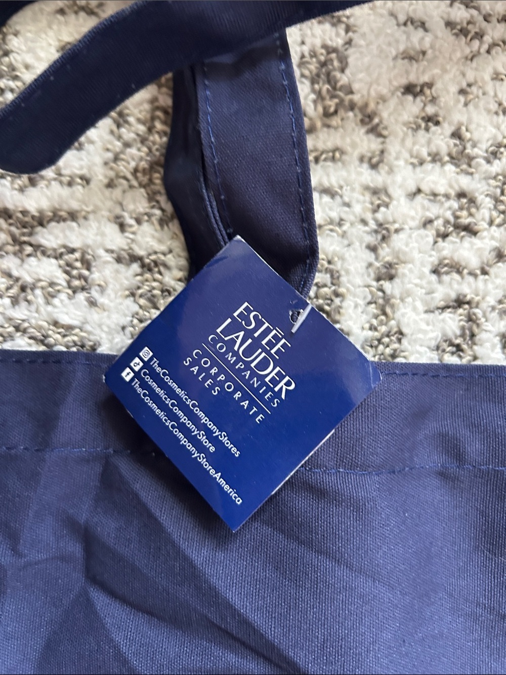 Estee Lauder Navy Canvas Tote NWT - Picture 2 of 2